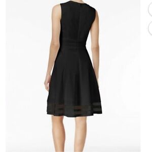 CALVIN KLEIN Womens Black Sleeveless Knee Length Fit + Flare Dress Size 4